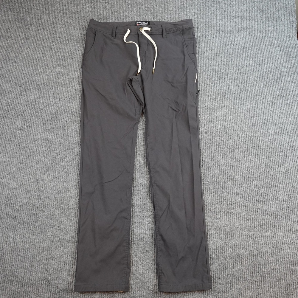686 Everywhere Pants Mens 34x32 Gray Slim Chino Grateful Dead Band Patch
